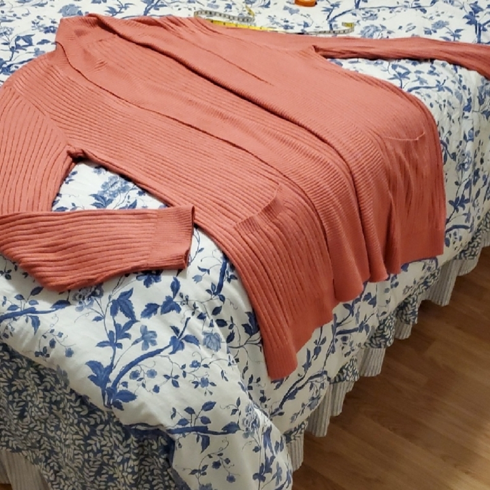 CURATED BY RUA'H KIBRIYA: Acrylic/Rayon Long Open Cardigan W/Pockets, Never Worn
